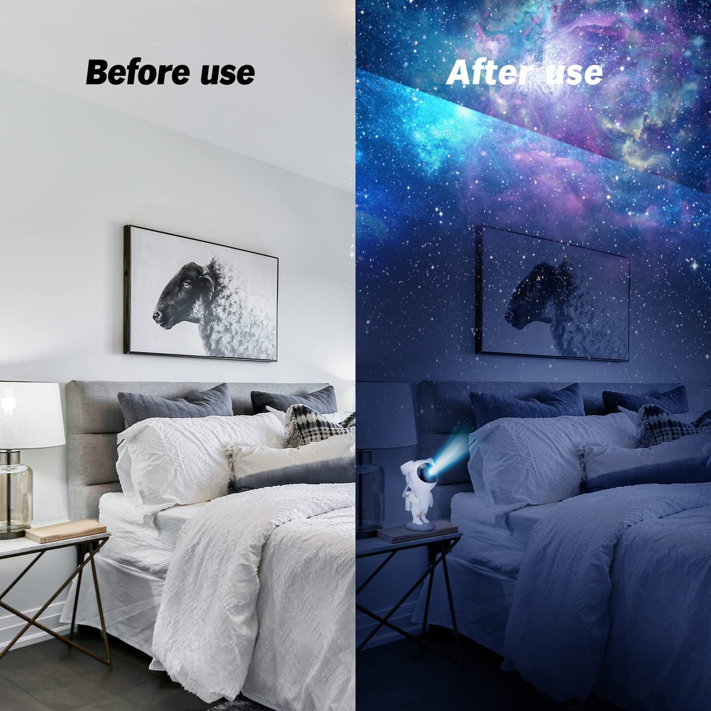 Astronaut (White) Projector Lamp 360 Adjustable Head Night Lamp