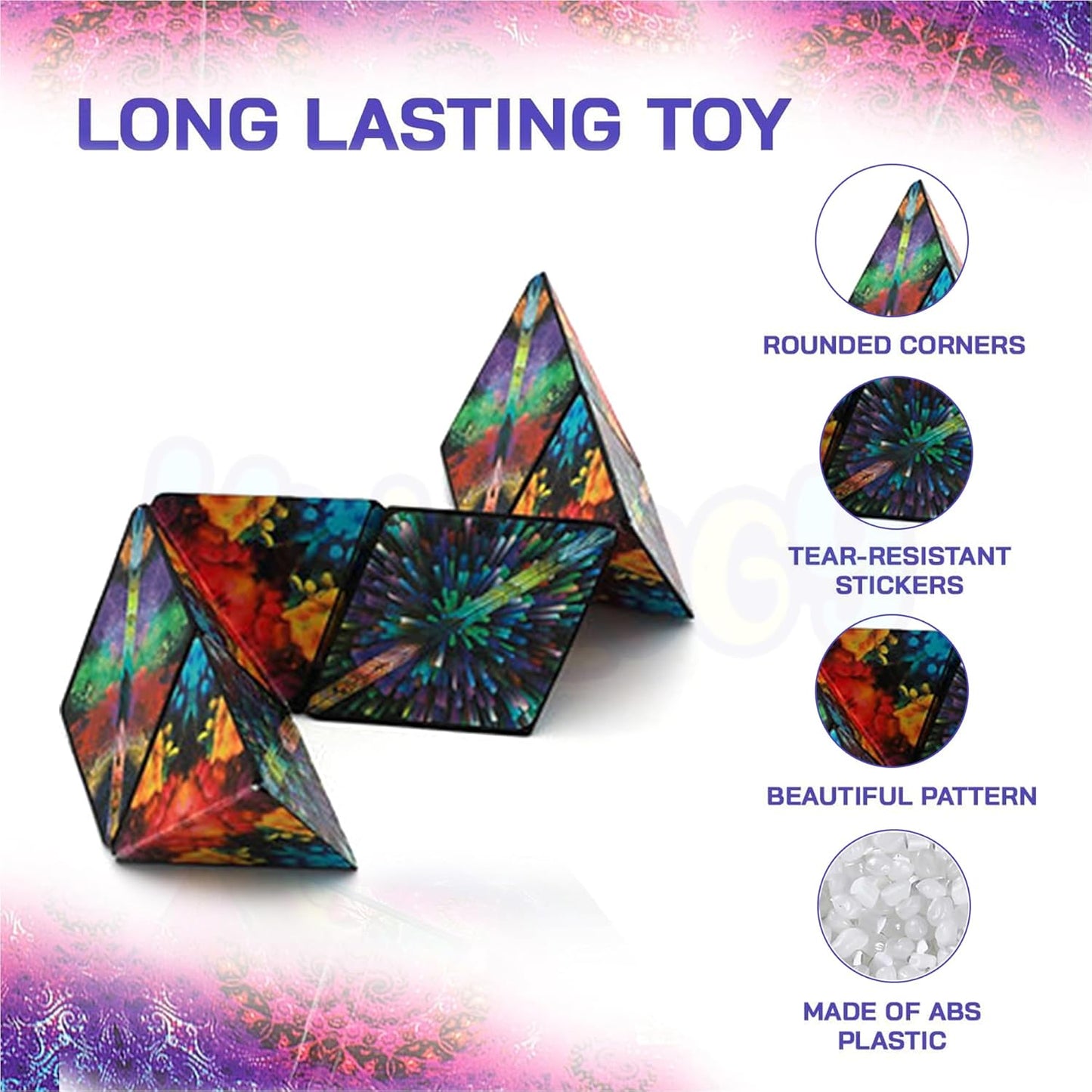 Magic Rubik Cube | Infinity Cube with Rare Earth Magnets Transforms into Over 70 Shapes | 3D Fidget Mind-Challenging Fun Game